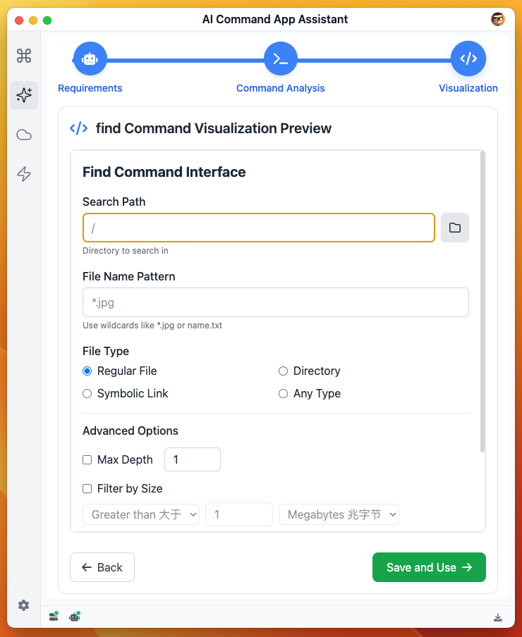 AI Command App Assistant Visualization